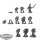 Dark Angels - 10 x Tactical Squad (Classic) - teilweise bemalt