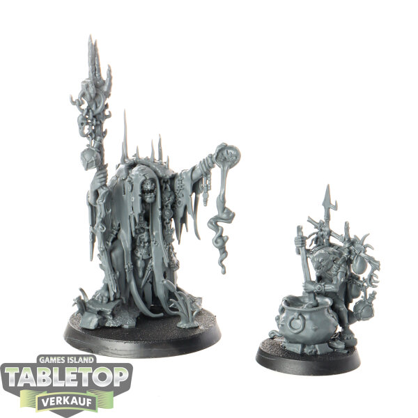 Orruk Warclans - Swampcalla Shaman with Pot-grot - unbemalt