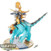 Seraphon - Saurus Oldblood on Carnosaur - teilweise bemalt