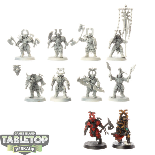 Blades of Khorne - 10 x Blood Warriors - teilweise bemalt