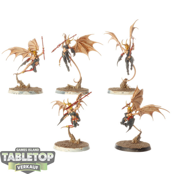 Daughters of Khaine - 5 Khinerai Heartrenders - bemalt