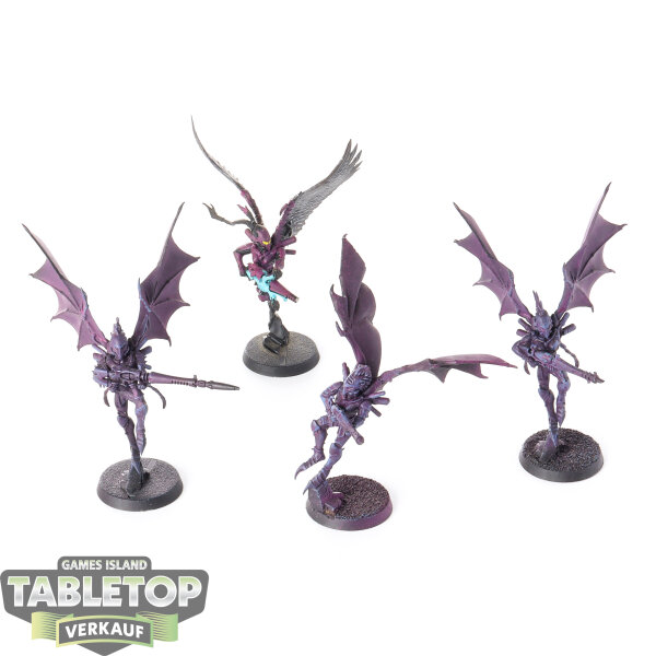 Drukhari - 4x Scourges - teilweise bemalt