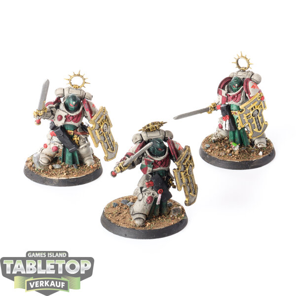 Dark Angels - 3x Bladeguard Veterans - bemalt