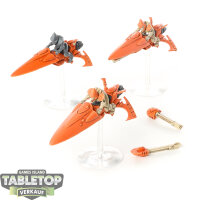 Aeldari - 3 Windriders - teilweise bemalt