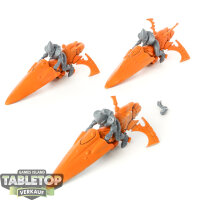 Aeldari - 3 Windriders - teilweise bemalt