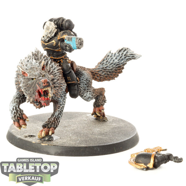 Space Wolves - Wolf Lord on Thunderwolf - teilweise bemalt