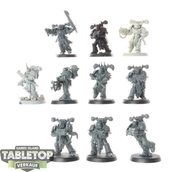 Chaos Space Marines - 10 x Legionaries - teilweise bemalt