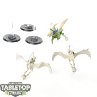 Seraphon - 3 x Terradon Riders - teilweise bemalt