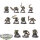 Orks - 11 x Ork Boyz - teilweise bemalt