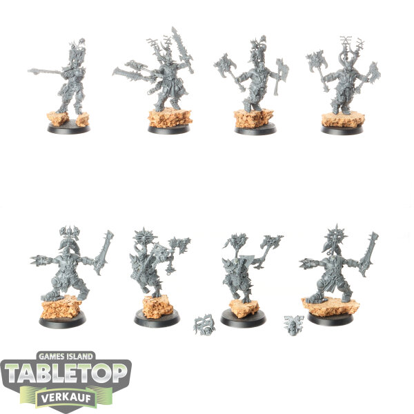 Blades of Khorne - 8x Skullreapers - unbemalt