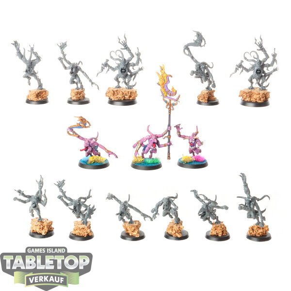 Disciples of Tzeentch - 14x Pink Horrors - teilweise bemalt