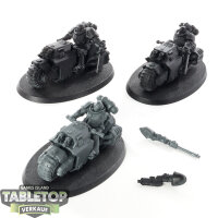 Space Marines - 3 x Outriders - teilweise bemalt