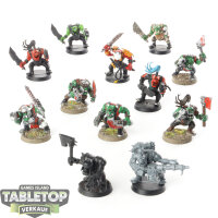 Orks - 12x Ork Boyz - teilweise bemalt