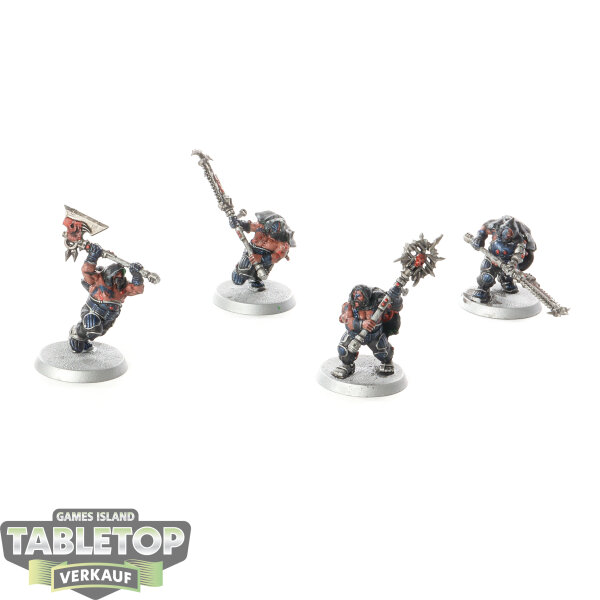 Leagues of Votann - 4x Cthonian Beserks - teilweise bemalt