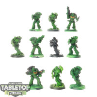 Space Marines - 10 Intercessors - teilweise bemalt