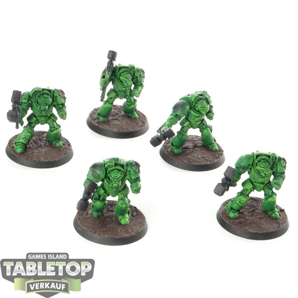 Space Marines - 5 Terminator - teilweise bemalt