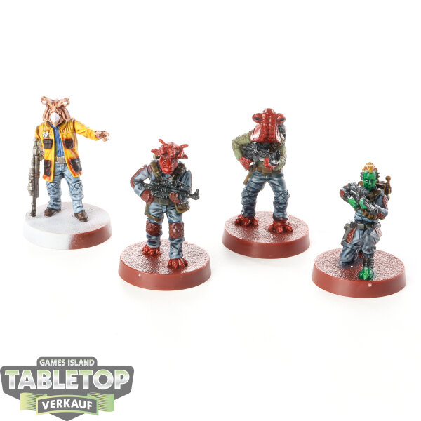 Rebellen - 4 Rebel Troopers Upgrade - bemalt