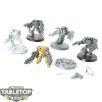 Space Wolves - 5 x Wolf Guard Terminators - teilweise bemalt