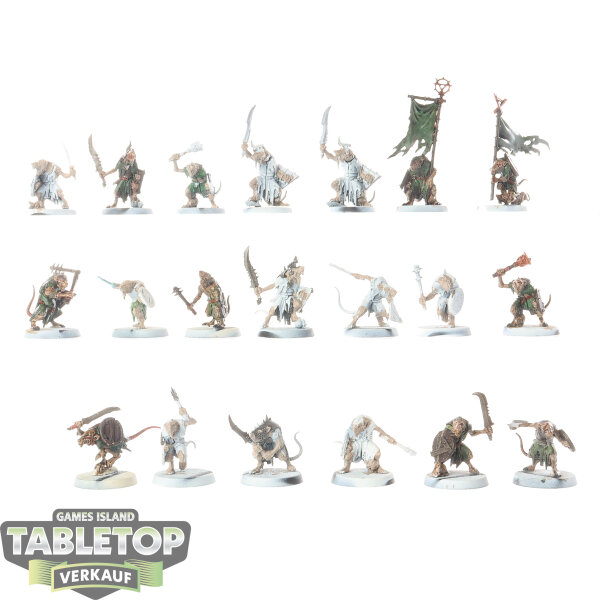 Skaven - 20x Clanrats - teilweise bemalt