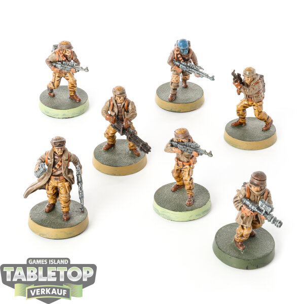 Rebellen - 7x Rebel Troopers klassisch - bemalt
