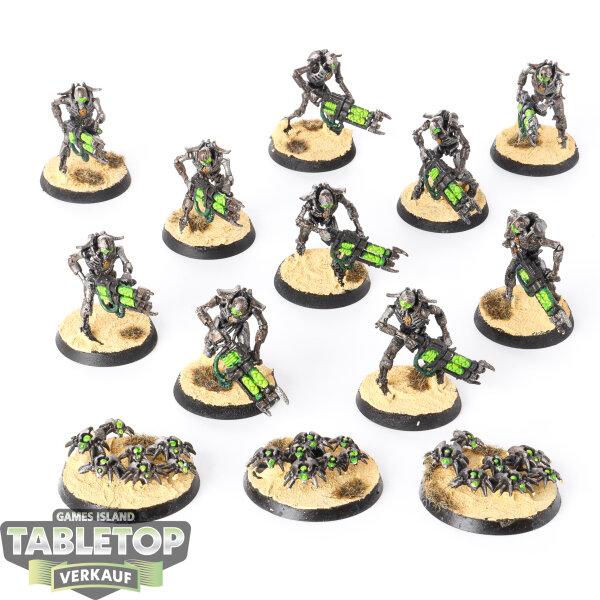Necrons - 10x Necron Warriors - teilweise bemalt