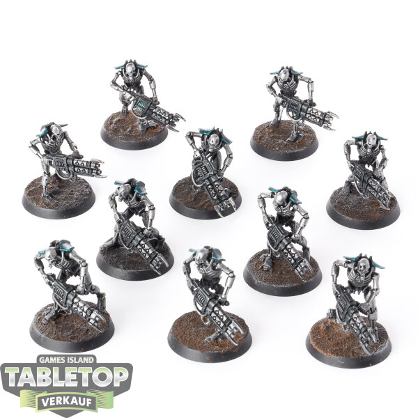 Necrons - 10x Necron Warriors - teilweise bemalt