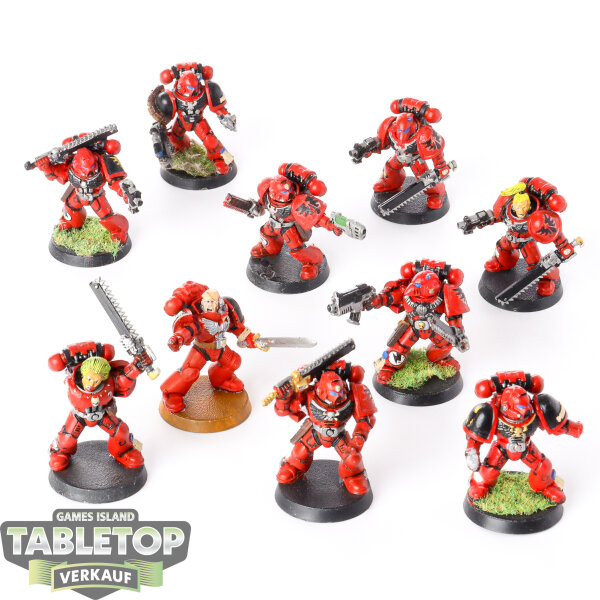Blood Angels - 10x Tactical Squad - klassisch - bemalt