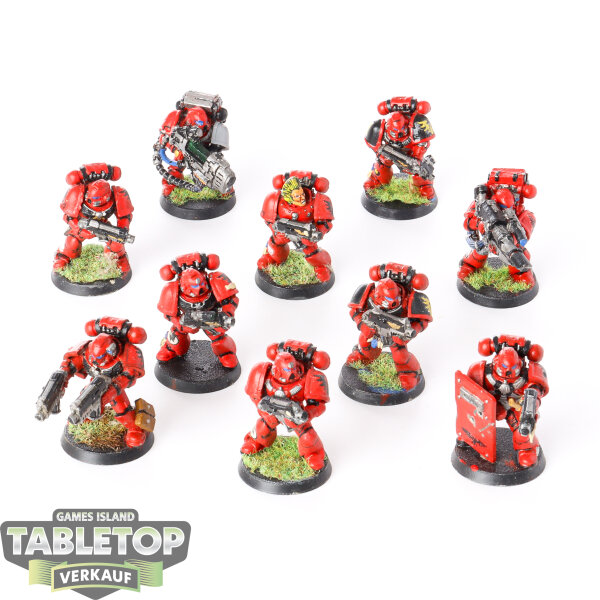 Blood Angels - 10x Tactical Marines - klassisch - bemalt