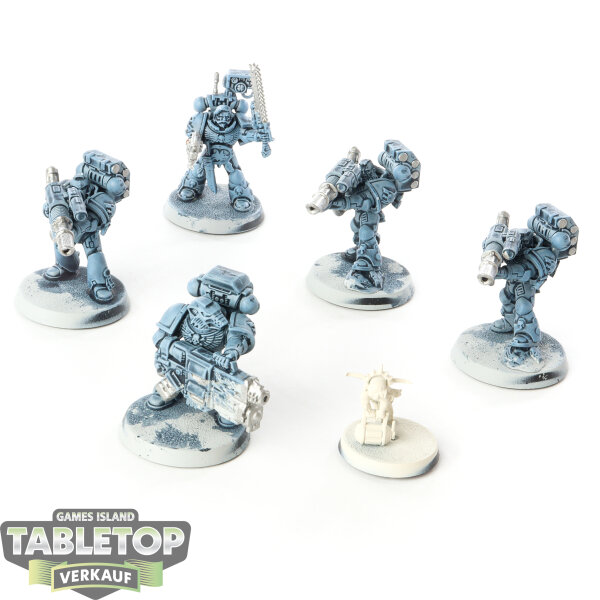 Space Wolves - 5x Devastator Squad - teilweise bemalt