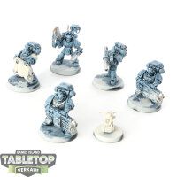 Space Wolves - 5x Devastator Squad - teilweise bemalt