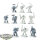 Space Wolves - 10x Grey Hunters - teilweise bemalt