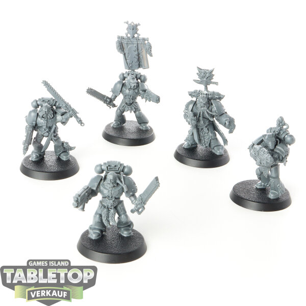 Space Wolves - 5x Grey Hunters - unbemalt