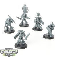 Space Wolves - 5x Grey Hunters - unbemalt