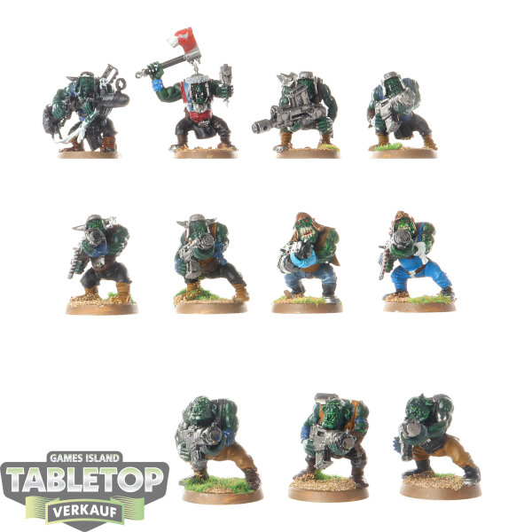 Orks - 10x Ork Boyz - bemalt