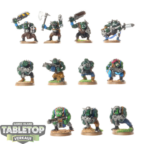 Orks - 10x Ork Boyz - bemalt