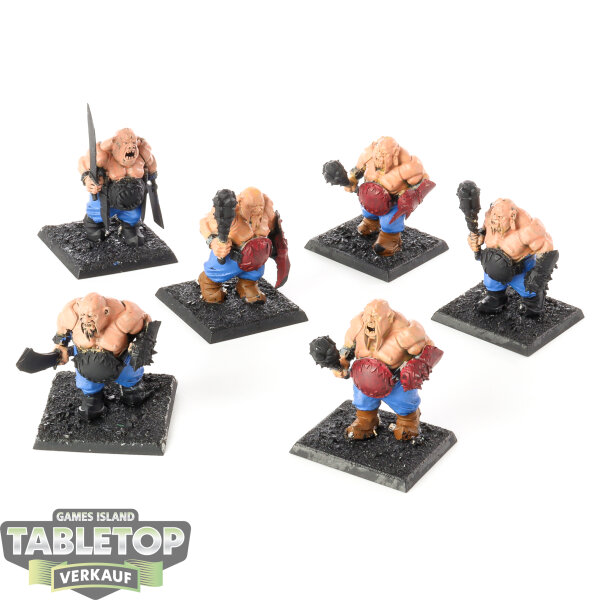 Ogre Kingdoms - 6 x Ogor Gluttons - teilweise bemalt