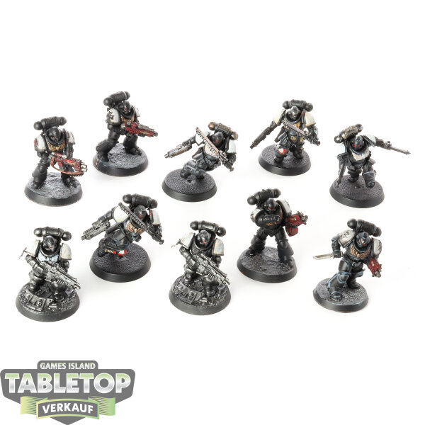 Black Templars - 10 x Primaris Crusader Squad - bemalt