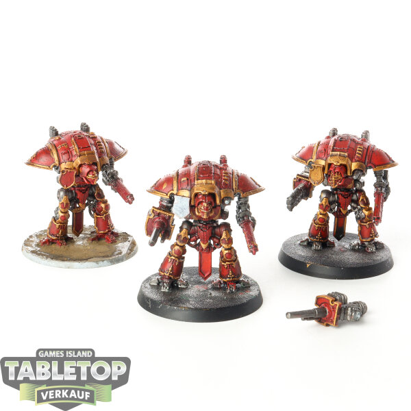 Legion Imperiales - 3 Questoris Knights - bemalt