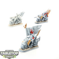 Dark Angels - 3x Ravenwing Black Knights - teilweise bemalt