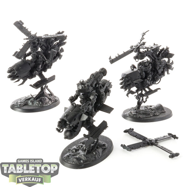 Orks - 3x Deffkoptas - grundiert