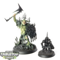 Orruk Warclans - Killaboss with Stab-grot - teilweise bemalt