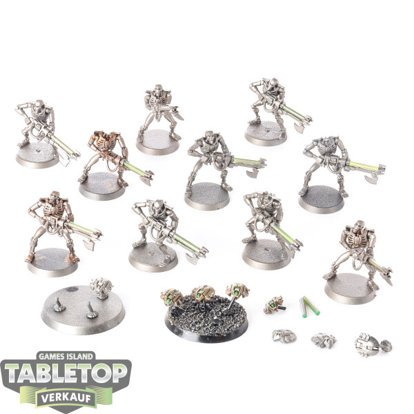 Necrons - 10x Necron Warriors klassisch - teilweise bemalt