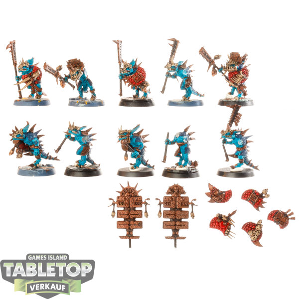 Seraphon - 10x Saurus Guard - bemalt