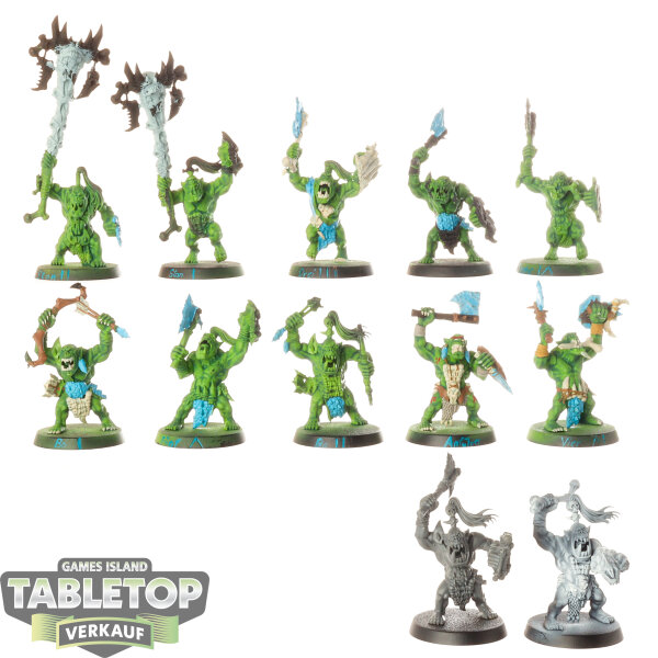 Orruk Warclans - 12x Savage Orruks - teilweise bemalt