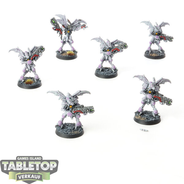 Tau Empire - 6 x Vespid Stingwings (Classic) - gut bemalt