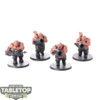 Ogor Mawtribes - 4x Leadbelchers - teilweise bemalt