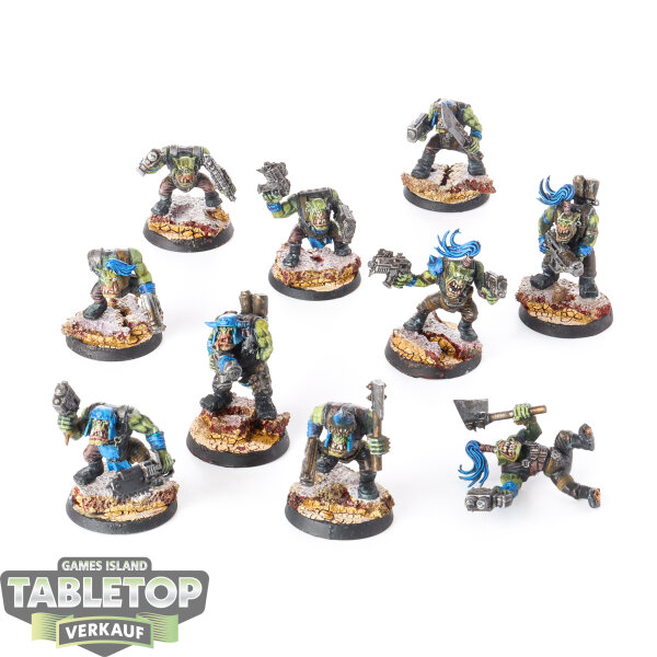 Orks - 10x Ork Boyz - bemalt