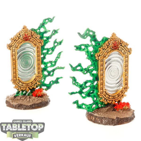 Age of Sigmar - 2x Umbral Spellportal - teilweise bemalt