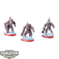 Tau Empire - 3 Stealth Battlesuits - teilweise bemalt