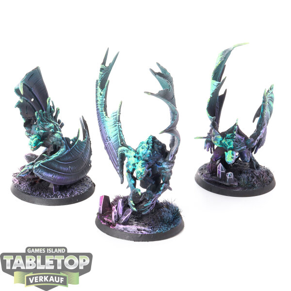 Soulblight Gravelords - 3x Vargheists - bemalt
